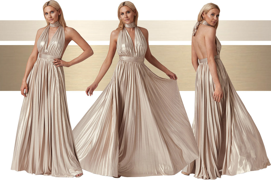 forever u metallic pleated midaxi dress in rose gold Why Every Woman Needs a Versatile Midaxi Dress