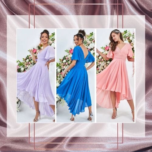 princess polly baby blue dress Lysandra Satin Midi Dress in Iris Blue