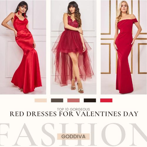 Pretty red dresses for valentine's day top