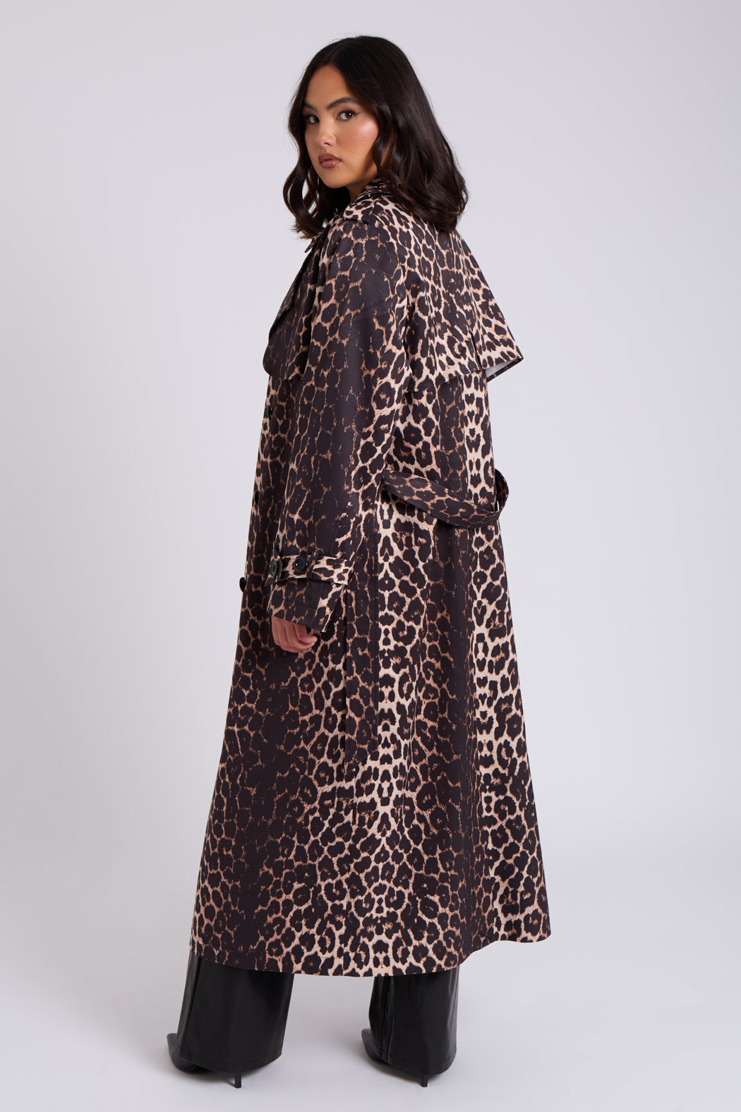 Leopard Print Trench 40JKT34109-C29