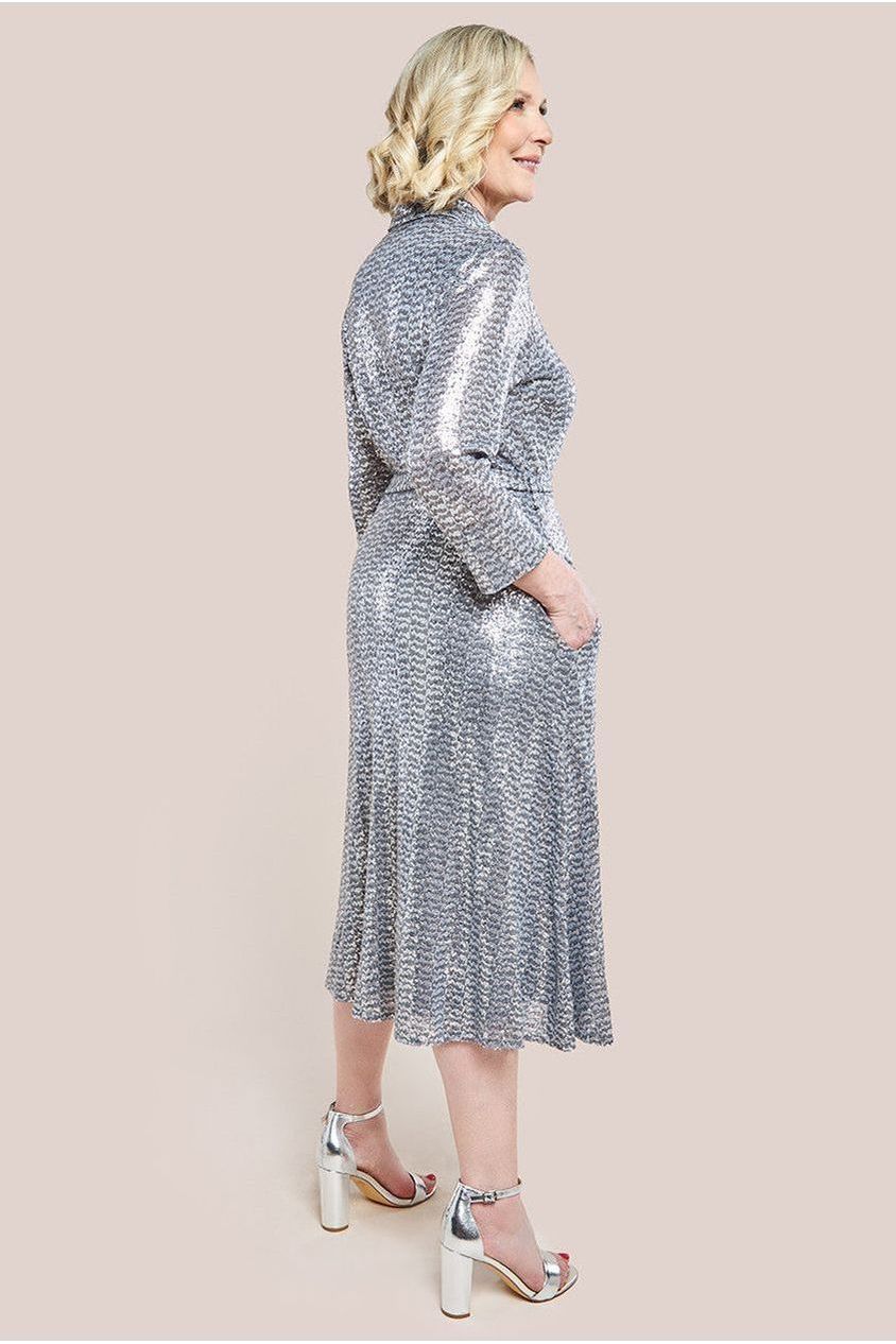 Sequin Skater Shirt - Silver DR4061M