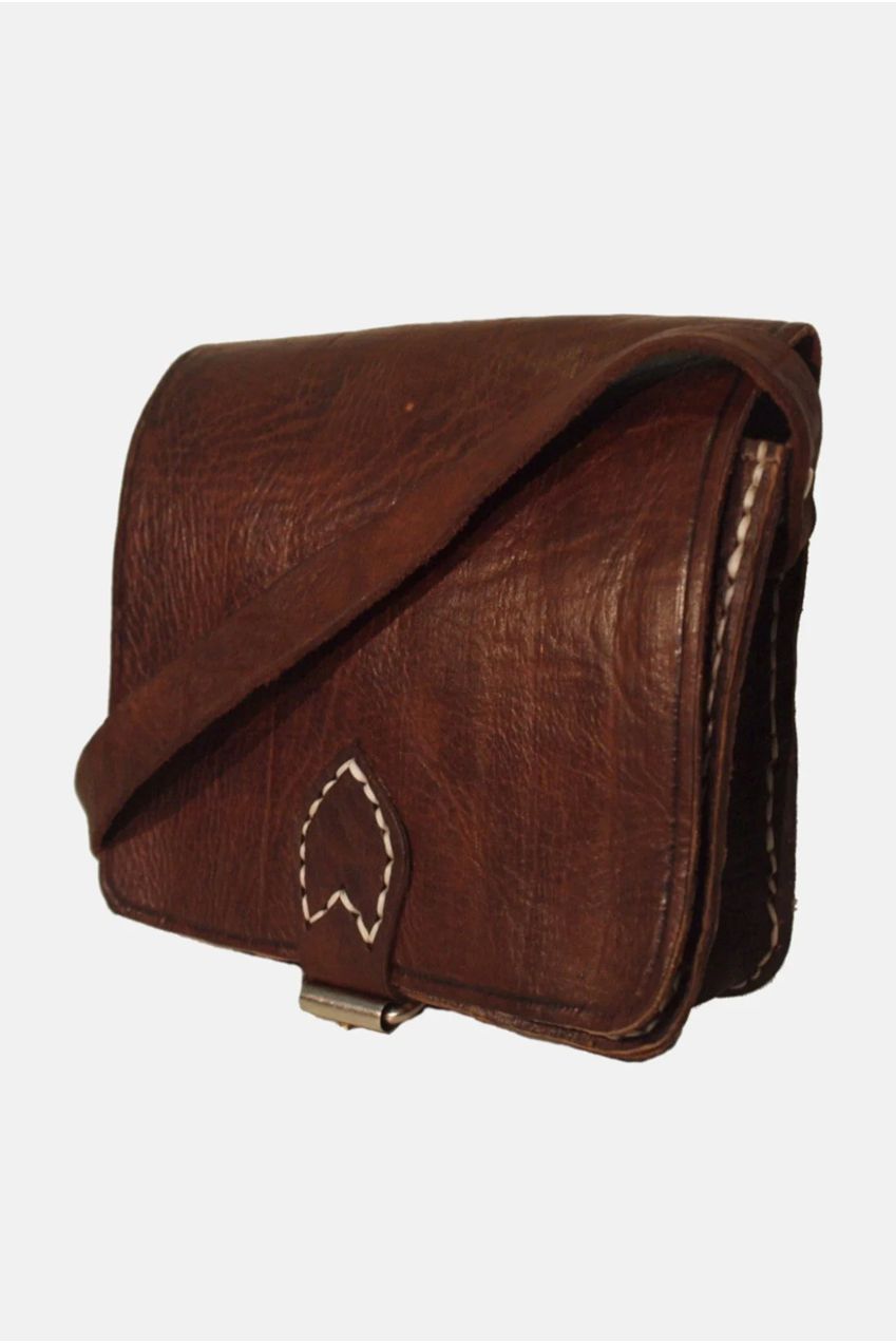 The Temara Square Saddle Bag In Dark Brown 2002
