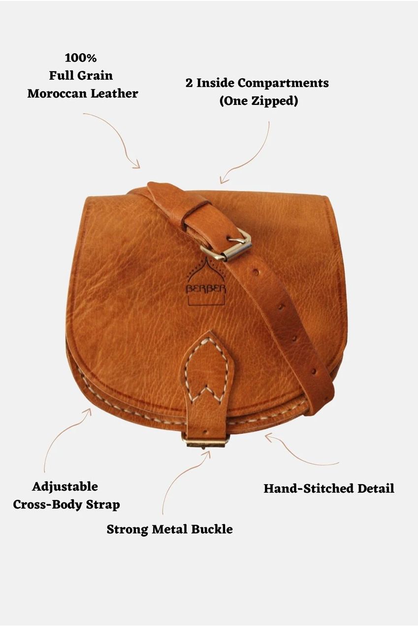 The Temara Small Half-Moon Saddle Bag In Tan 2003
