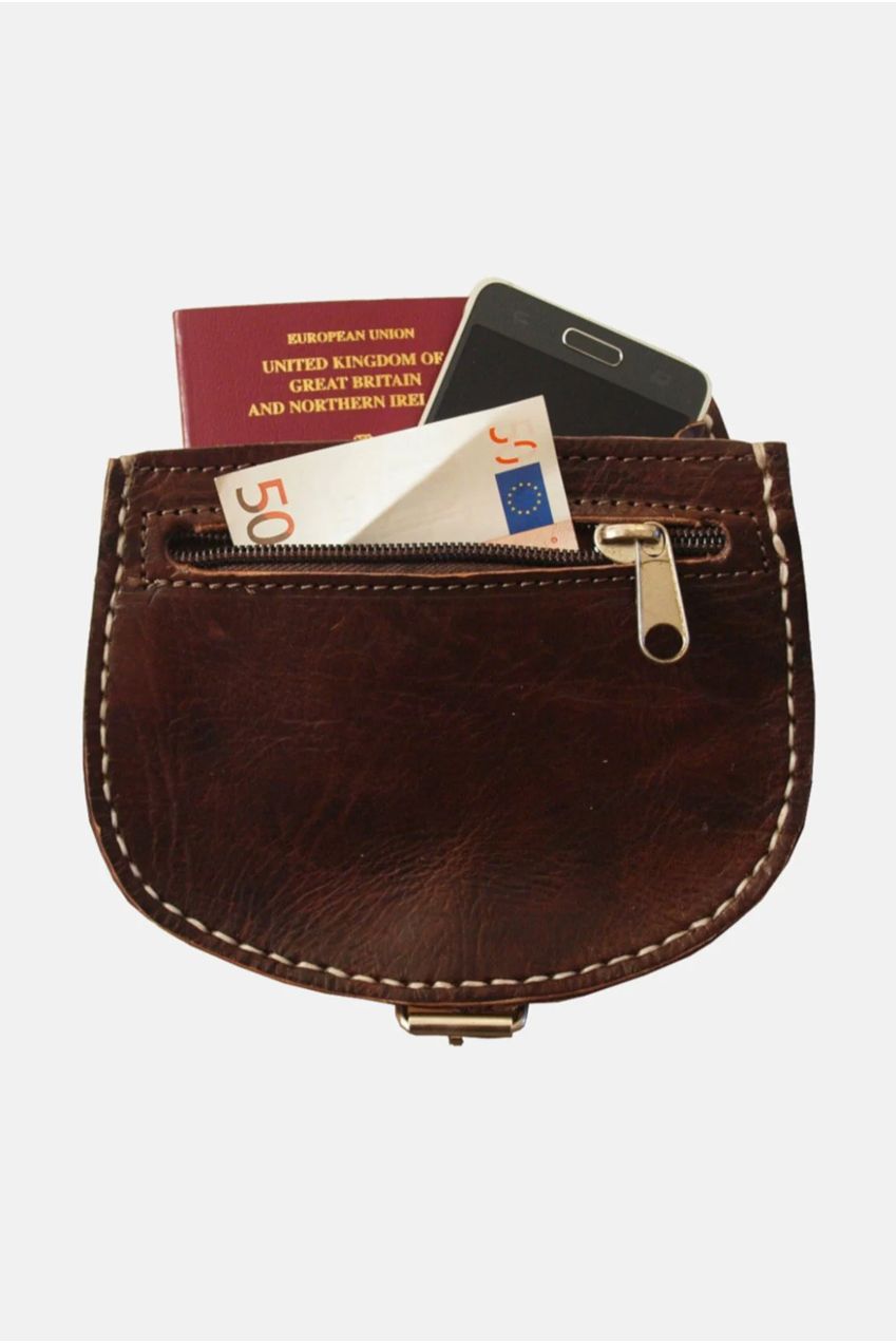 The Temara Small Saddle Bag In Dark Brown 2004