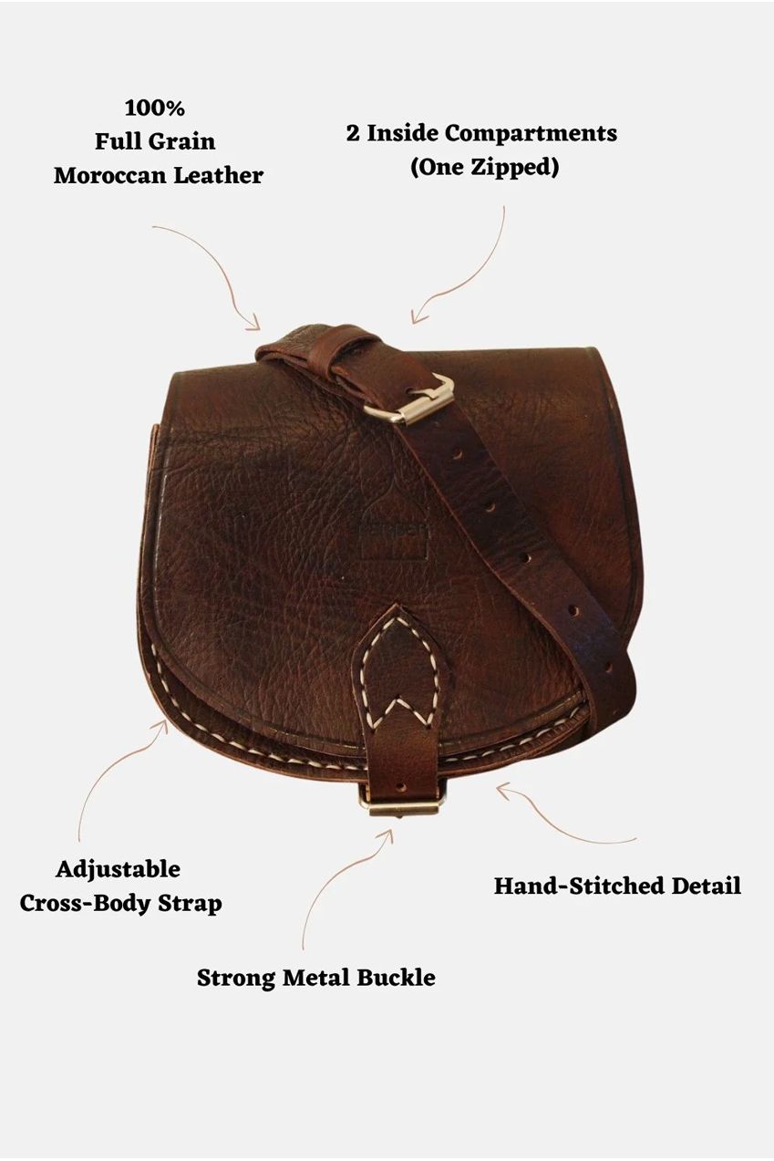 The Temara Small Saddle Bag In Dark Brown 2004