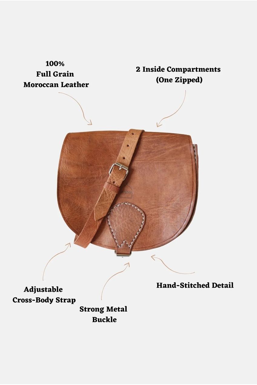 The Temara Large Saddle Bag In Tan 2005