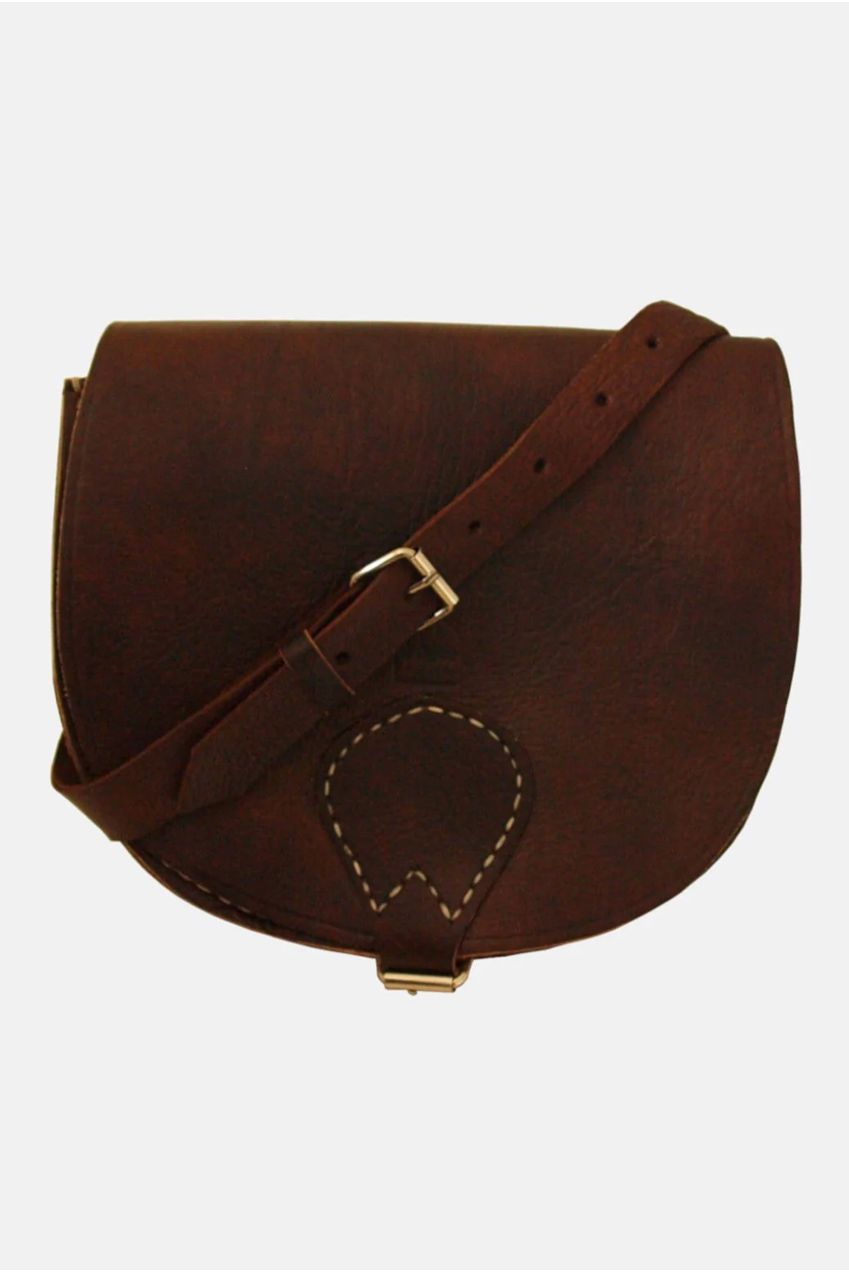 The Temara Large Saddle Bag In Dark Brown 2006