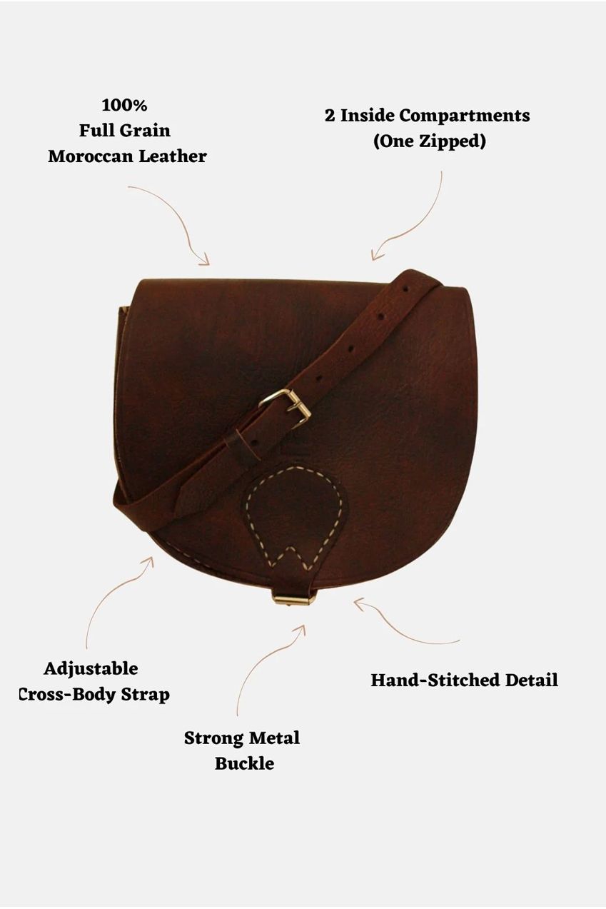 The Temara Large Saddle Bag In Dark Brown 2006