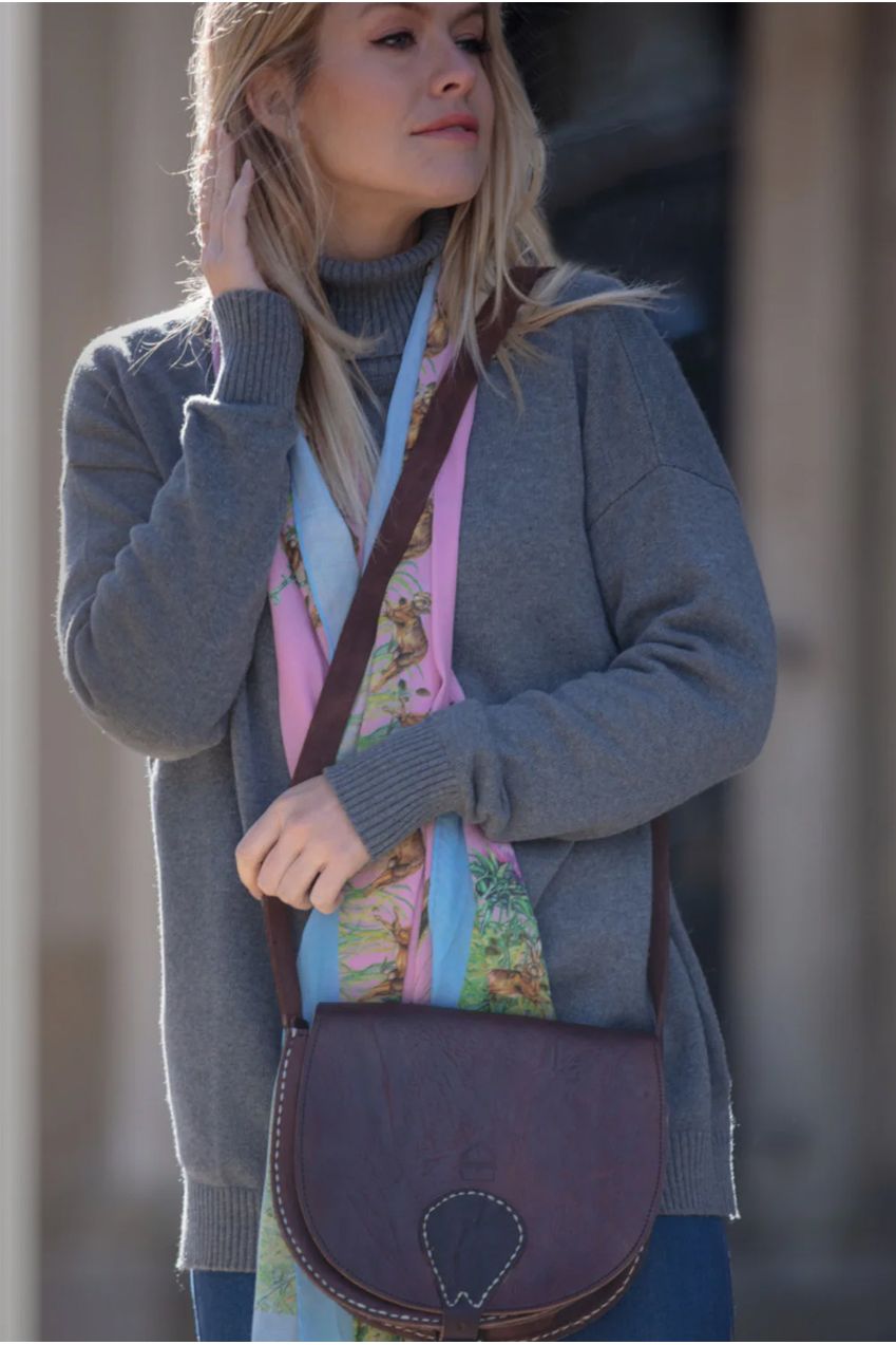 The Temara Large Saddle Bag In Dark Brown 2006