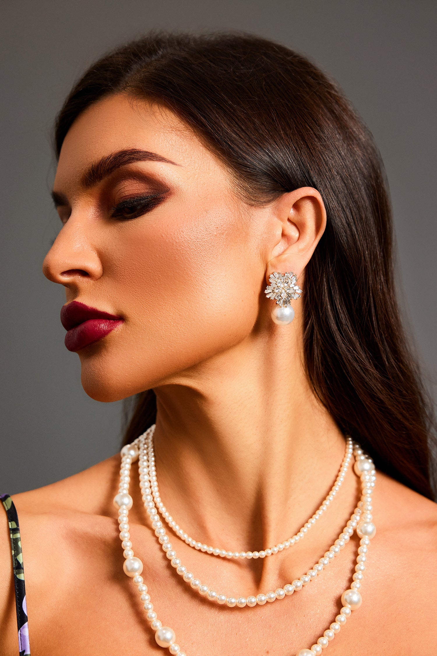 Zaha Diamond Pearl Earrings A241200311