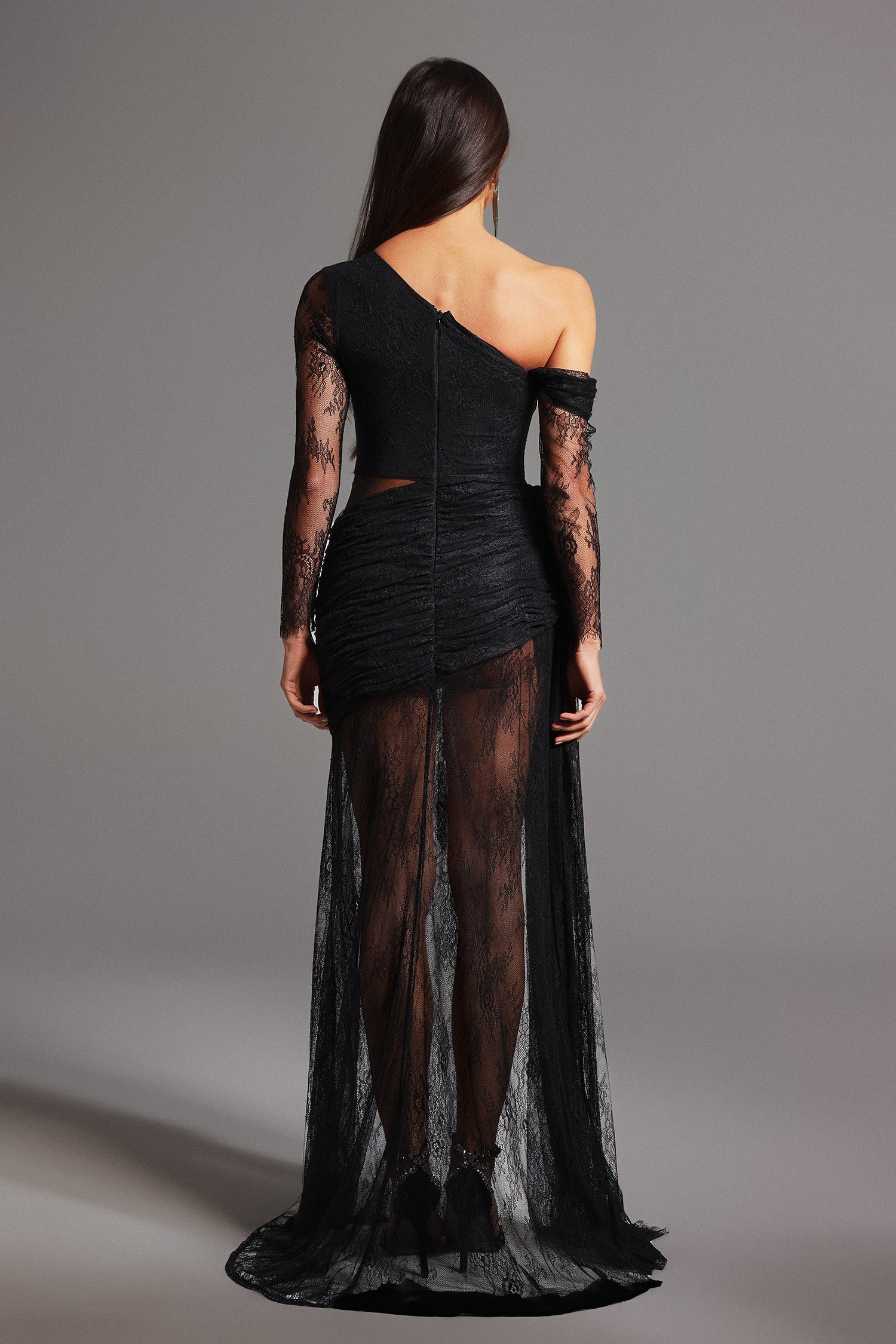Hunter One Shoulder Slit Maxi Dress D241201557