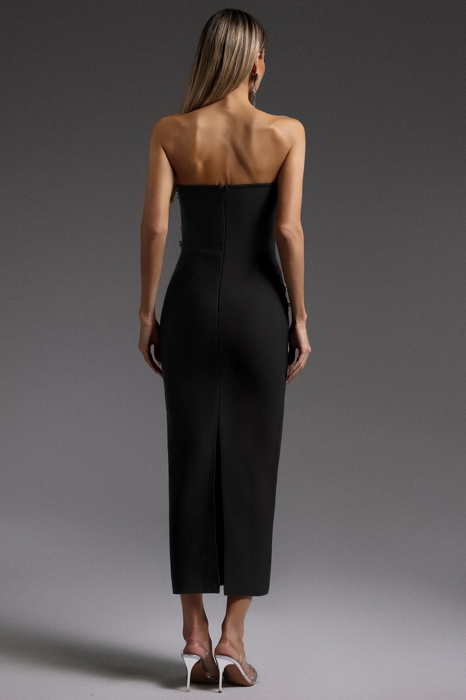 Oga Sleeveless Diamond Bandage Maxi Dress D250101207
