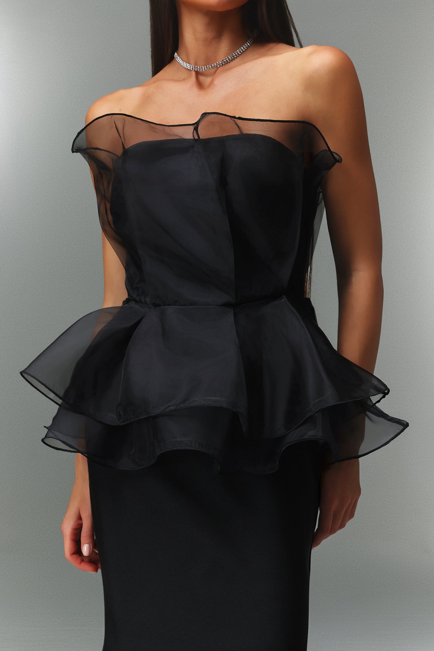 Oria Sleeveless Fishtail Bandage Maxi Dress D250201579