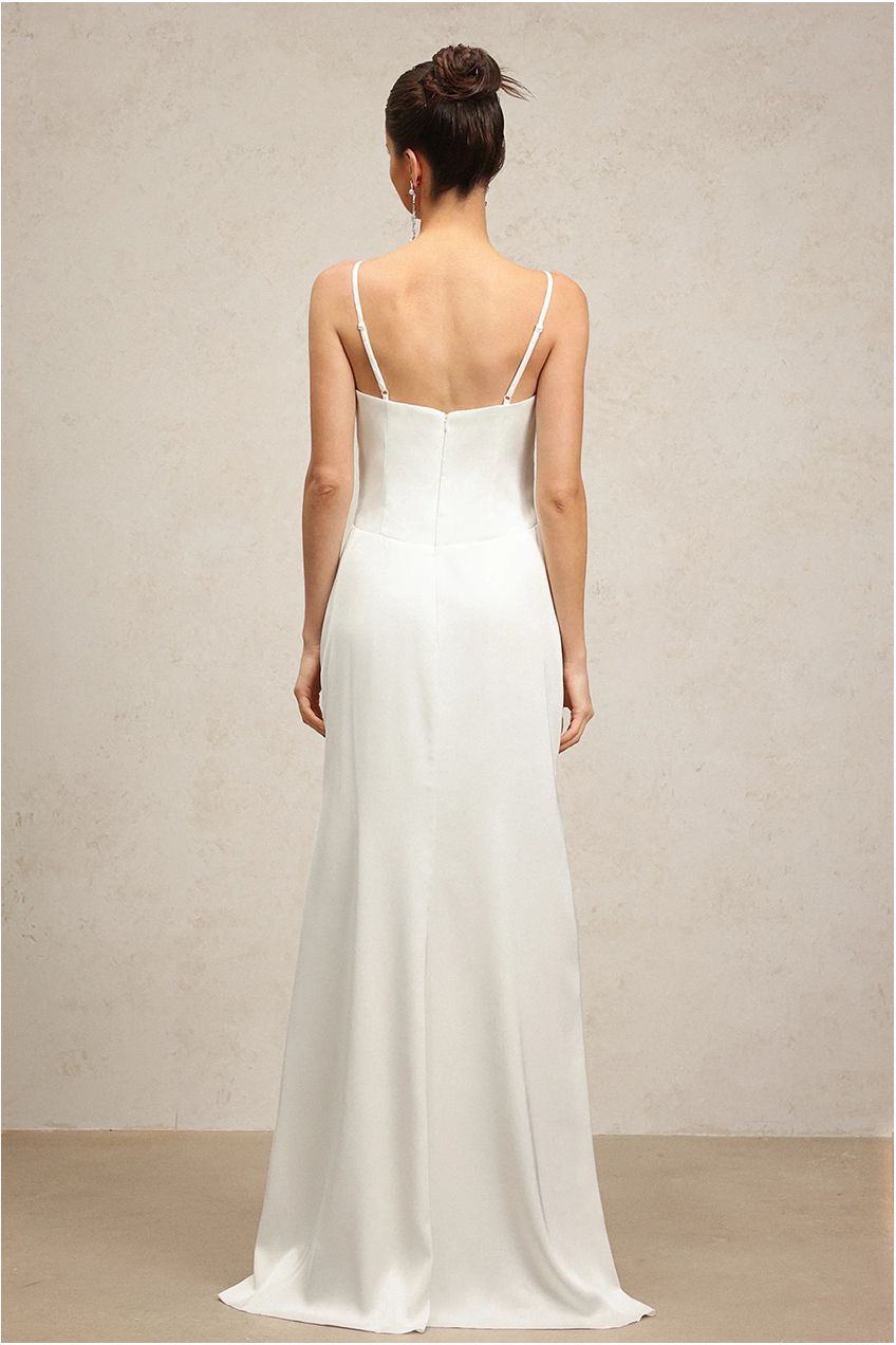 Yvonne Sleeveless V-Neck Flowers Flounce Maxi Dress D250101301