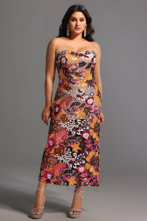 Satu Floral Glitter Maxi Dress by Bella Barnett