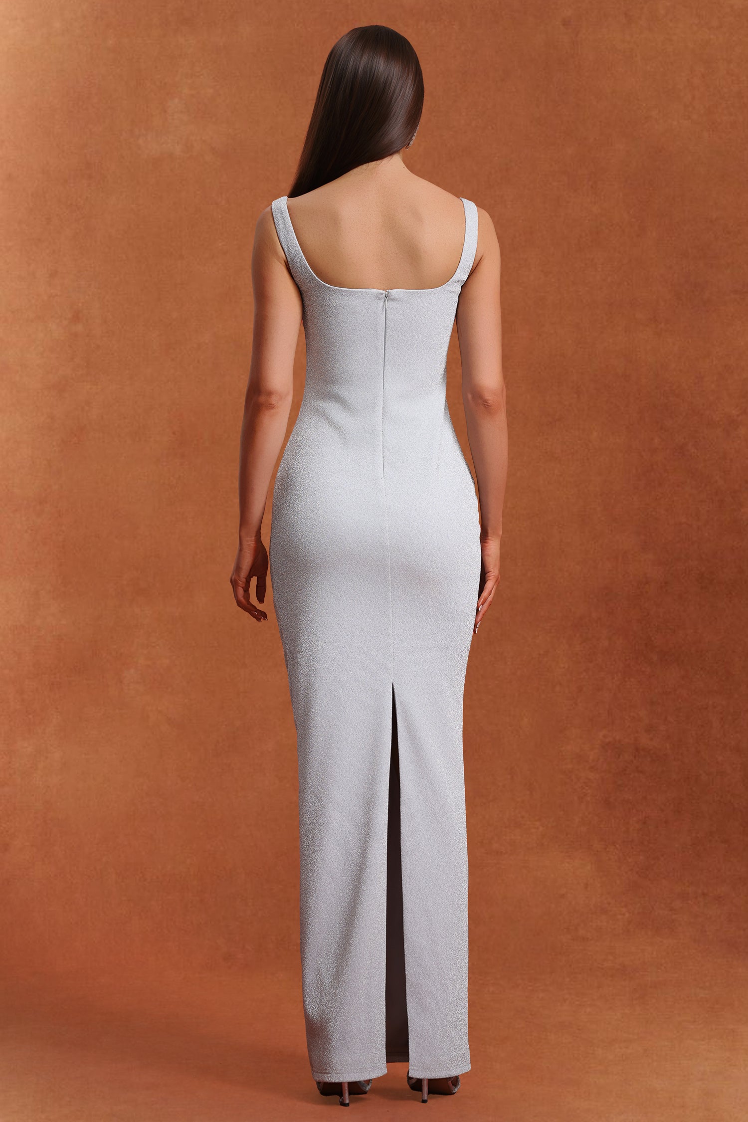 Ritana Sleeveless Diamond Wrinkles Maxi Dress D250602102