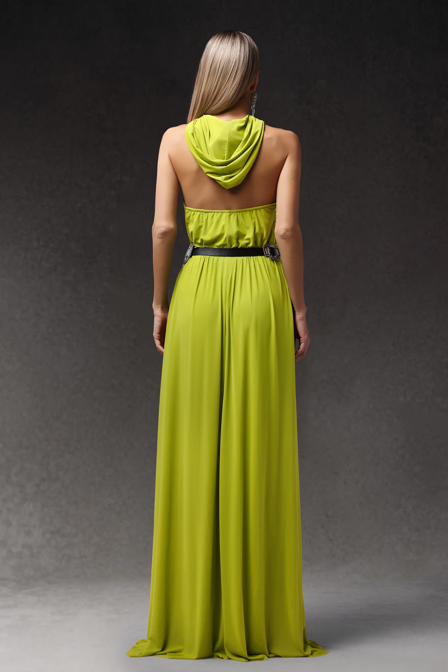 Naleza Sleeveless Flowers Slit Maxi Dress D241104402