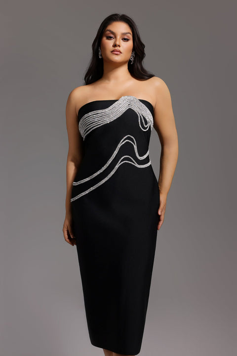 Oga Sleeveless Diamond Bandage Maxi Dress by Bella Barnett