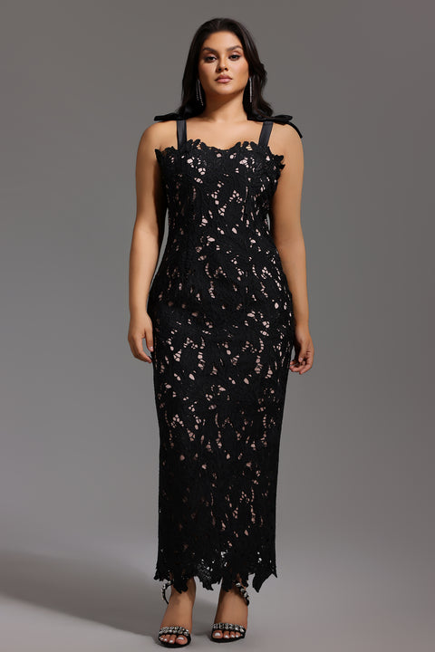 Lucretia Sleeveless Lace Bow Maxi Dress by Bella Barnett