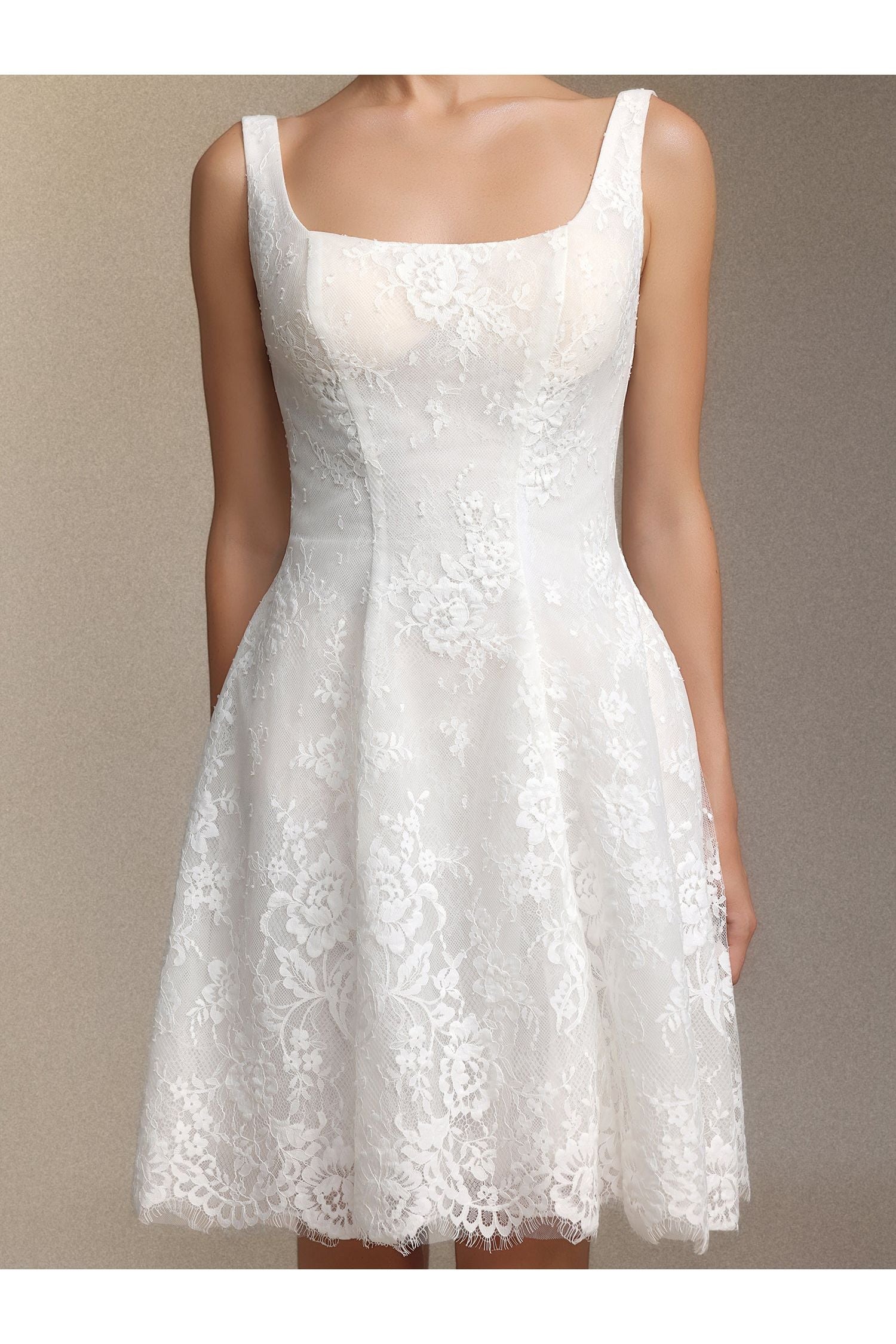 Tutuni Lace Square-neck Halter Mini Dress W250706346