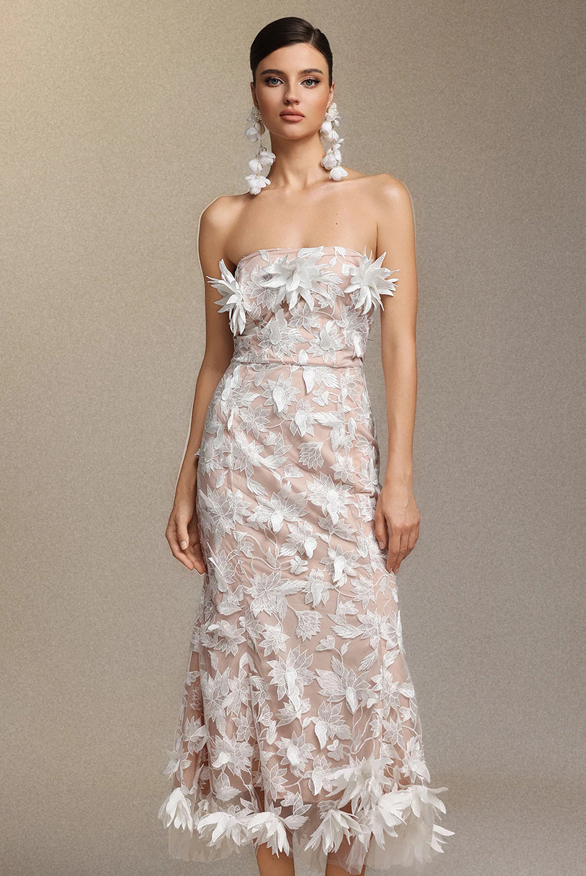 Kater Sleeveless Flowers Lace Maxi Dress D250401524