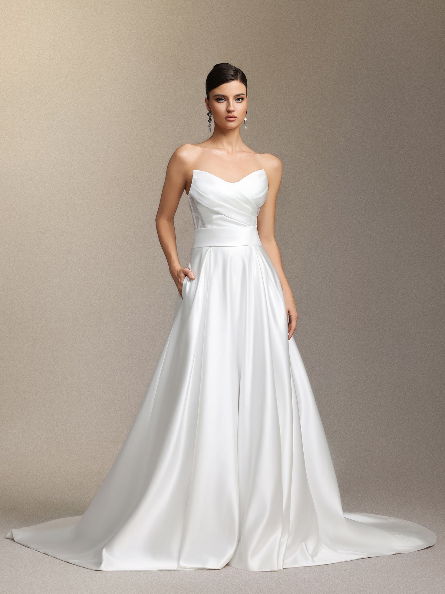 Faran Strapless Maxi Wedding Dress W250706338