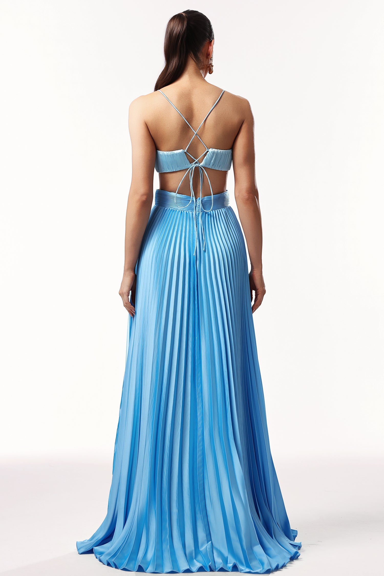 Moua Sleeveless Wrinkle Maxi Dress D250704403