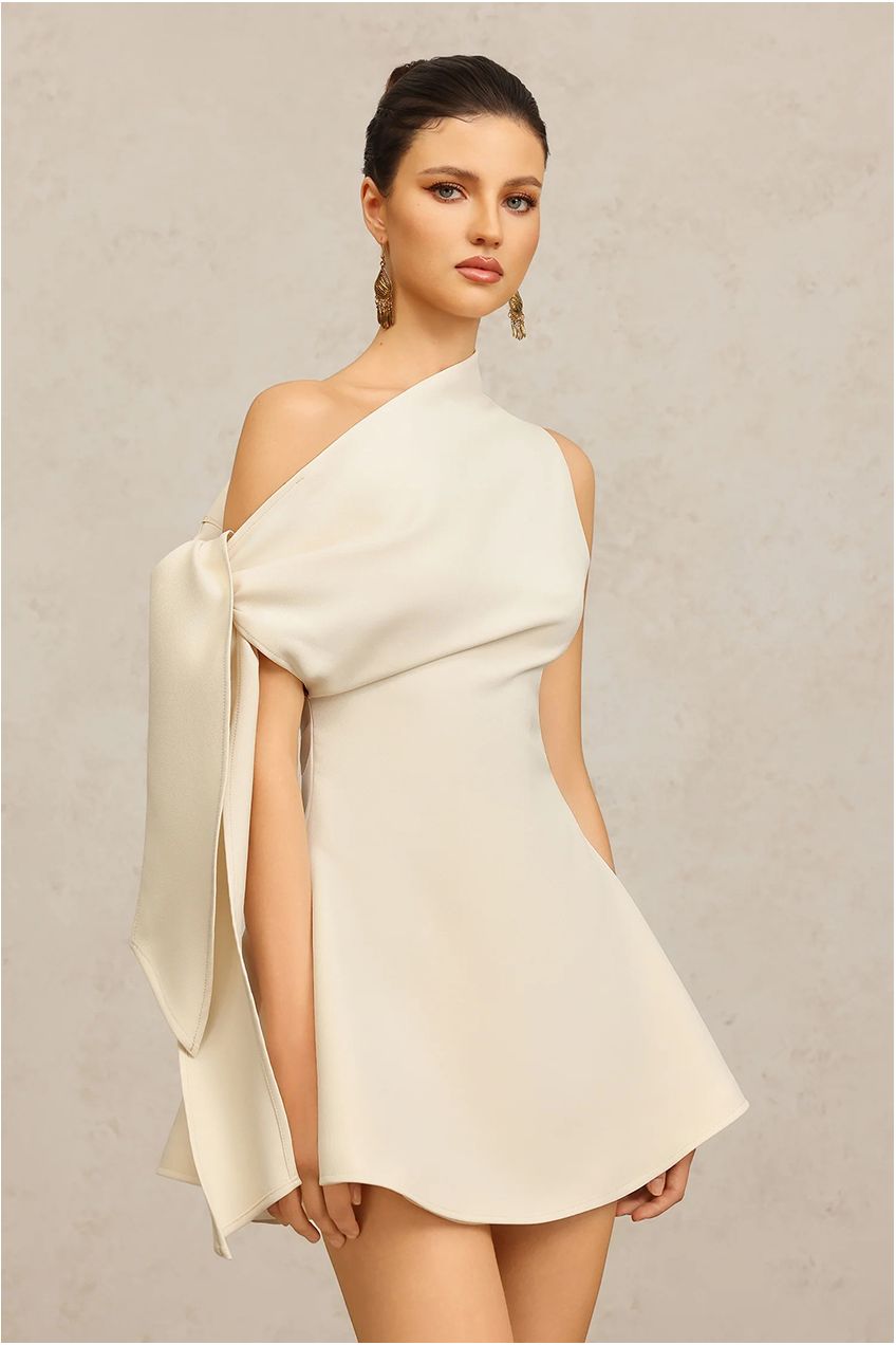 Retale One Shoulder Mini Dress C250300323