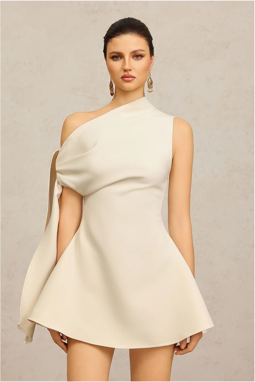 Retale One Shoulder Mini Dress C250300323