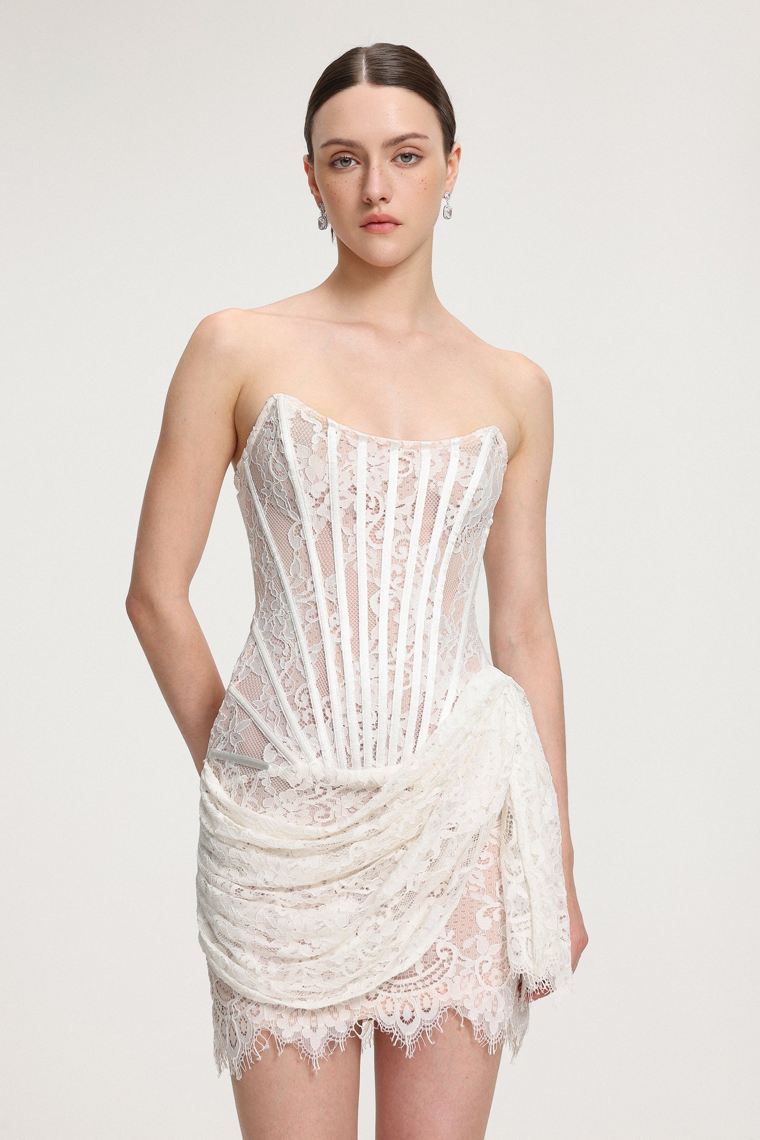 Lace Corset Mini Dress R2509GS030