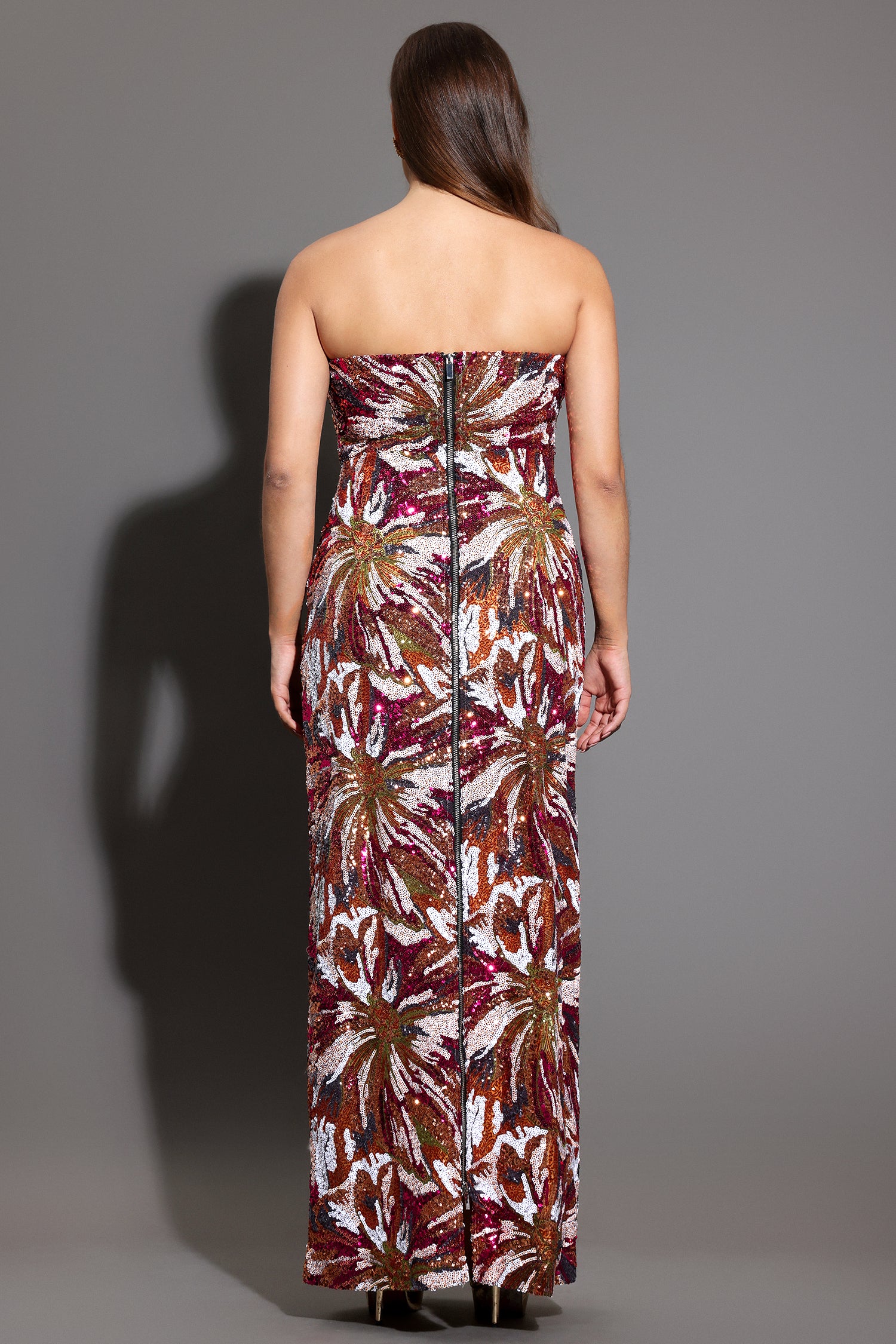 Locia Sleeveless Sequins Maxi Dress D250701357