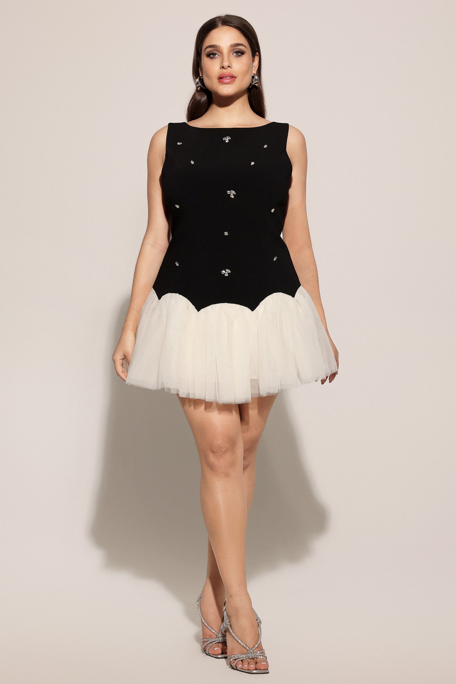 Salamo Sleeveless Diamond Mini Dress C250500034