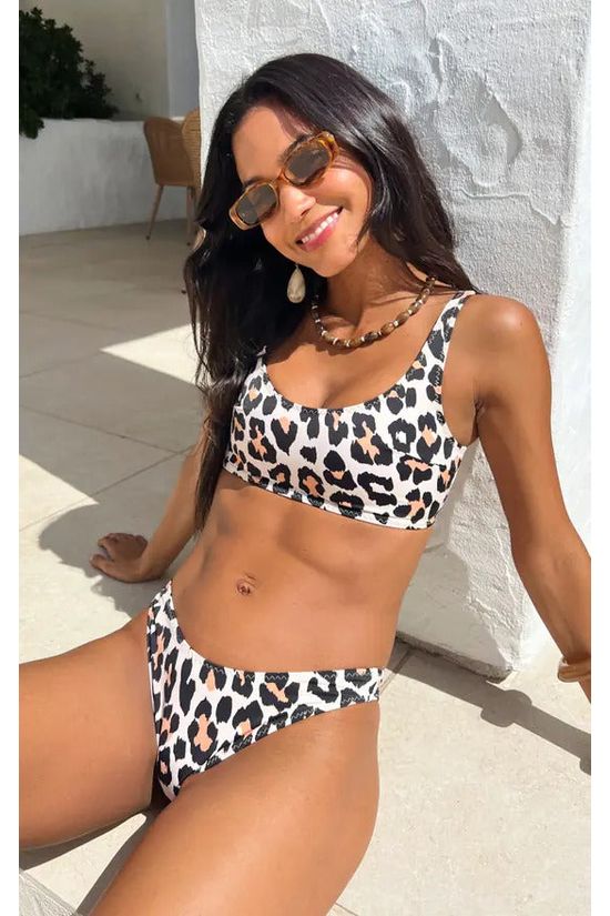 Cream Leopard Bikini CLB25