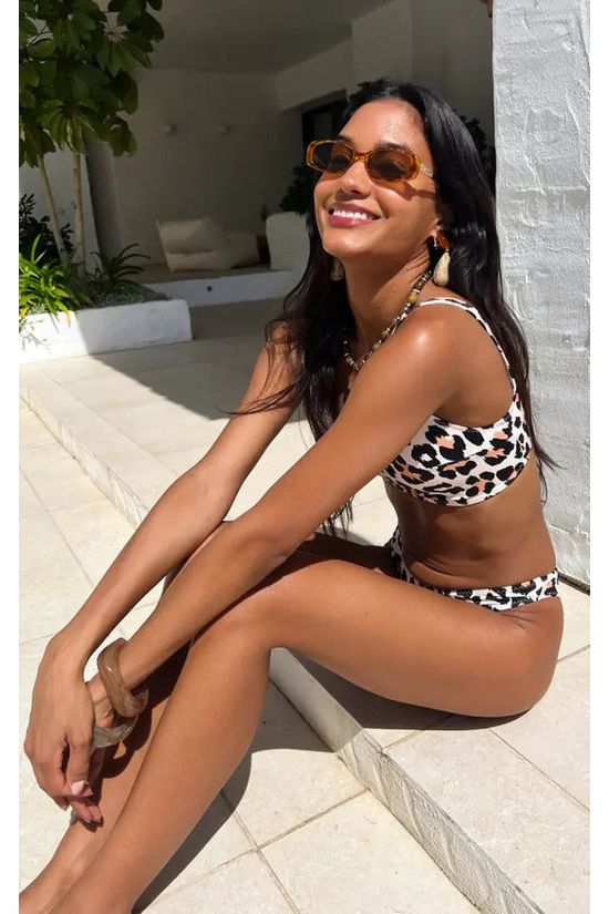 Cream Leopard Bikini CLB25