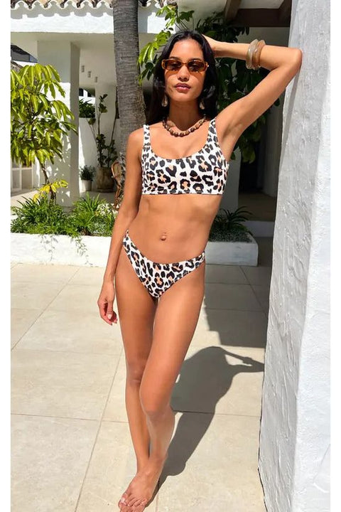 Cream Leopard Bikini by Maribela