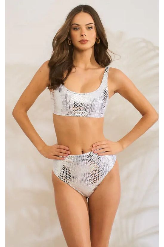 Silver Snake White Bikini SSWB25