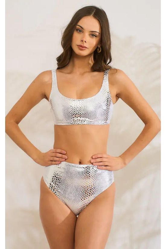 Silver Snake White Bikini SSWB25