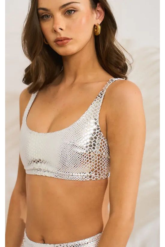 Silver Snake White Bikini SSWB25
