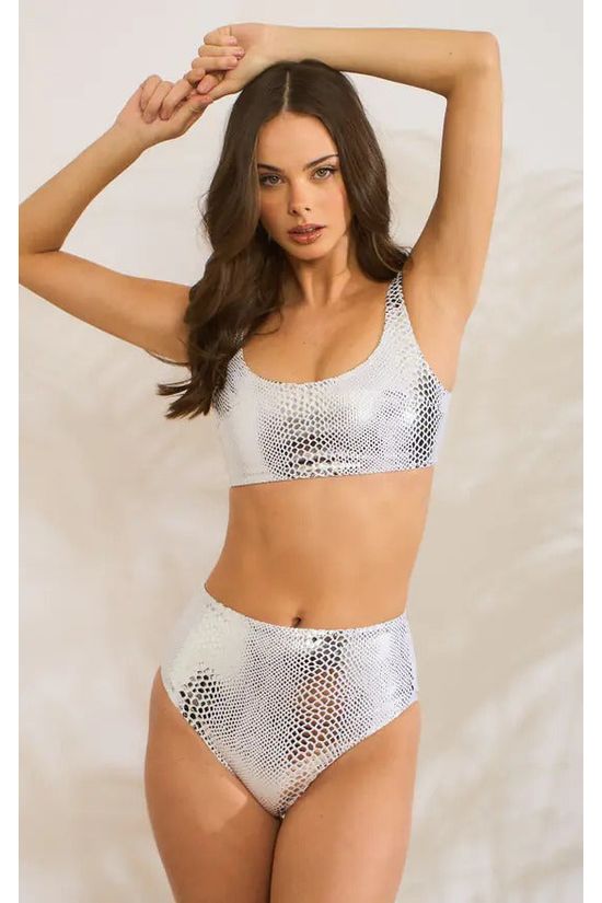 Silver Snake White Bikini SSWB25
