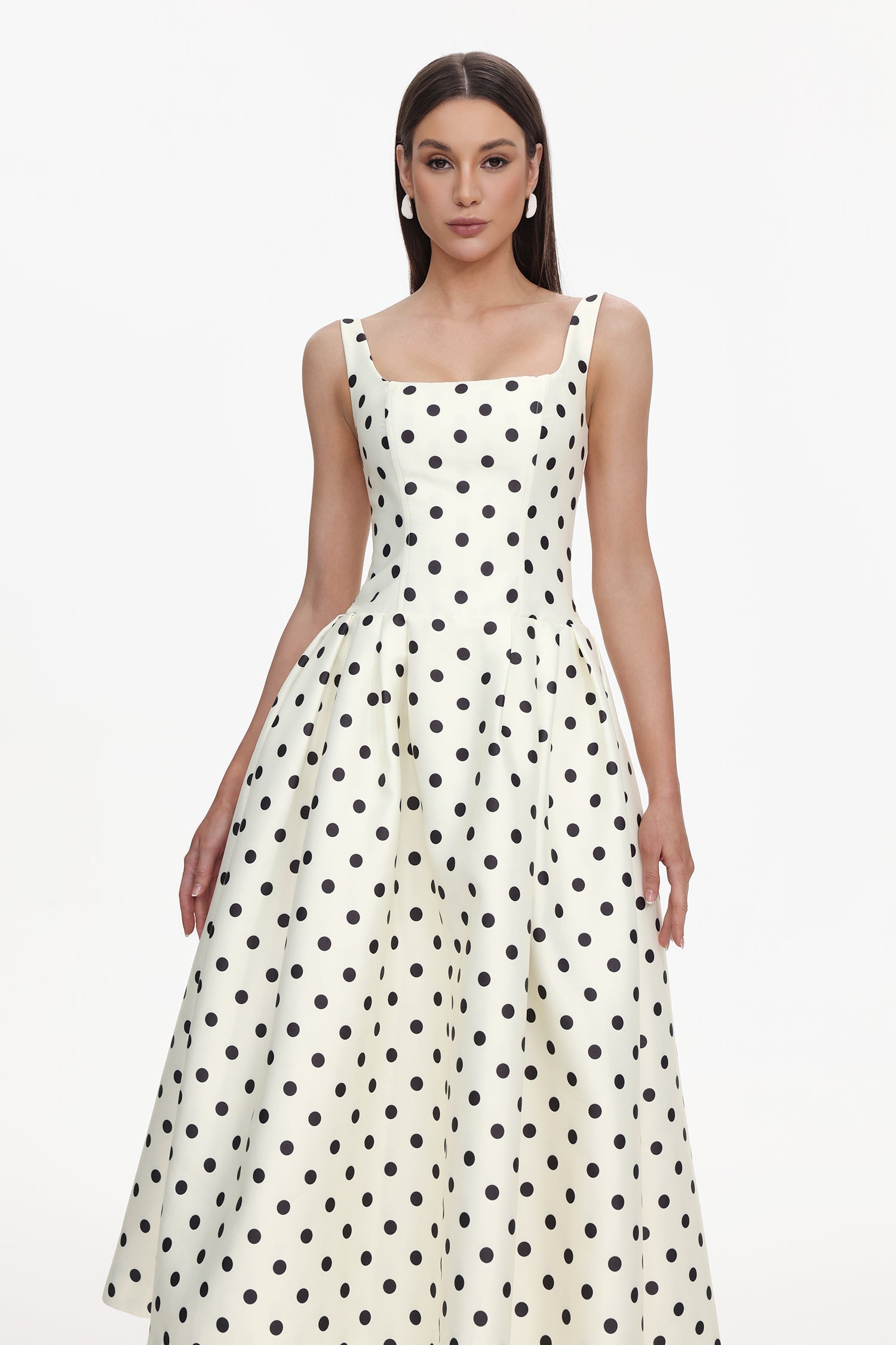 Zada Sleeveless Wave Point Maxi Dress D250501544