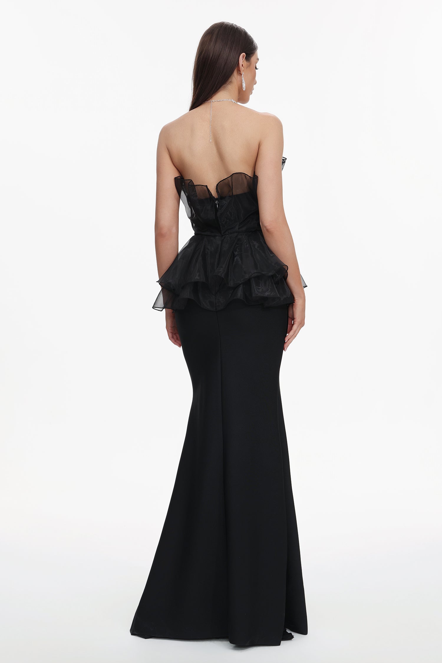 Oria Sleeveless Fishtail Bandage Maxi Dress D250201579