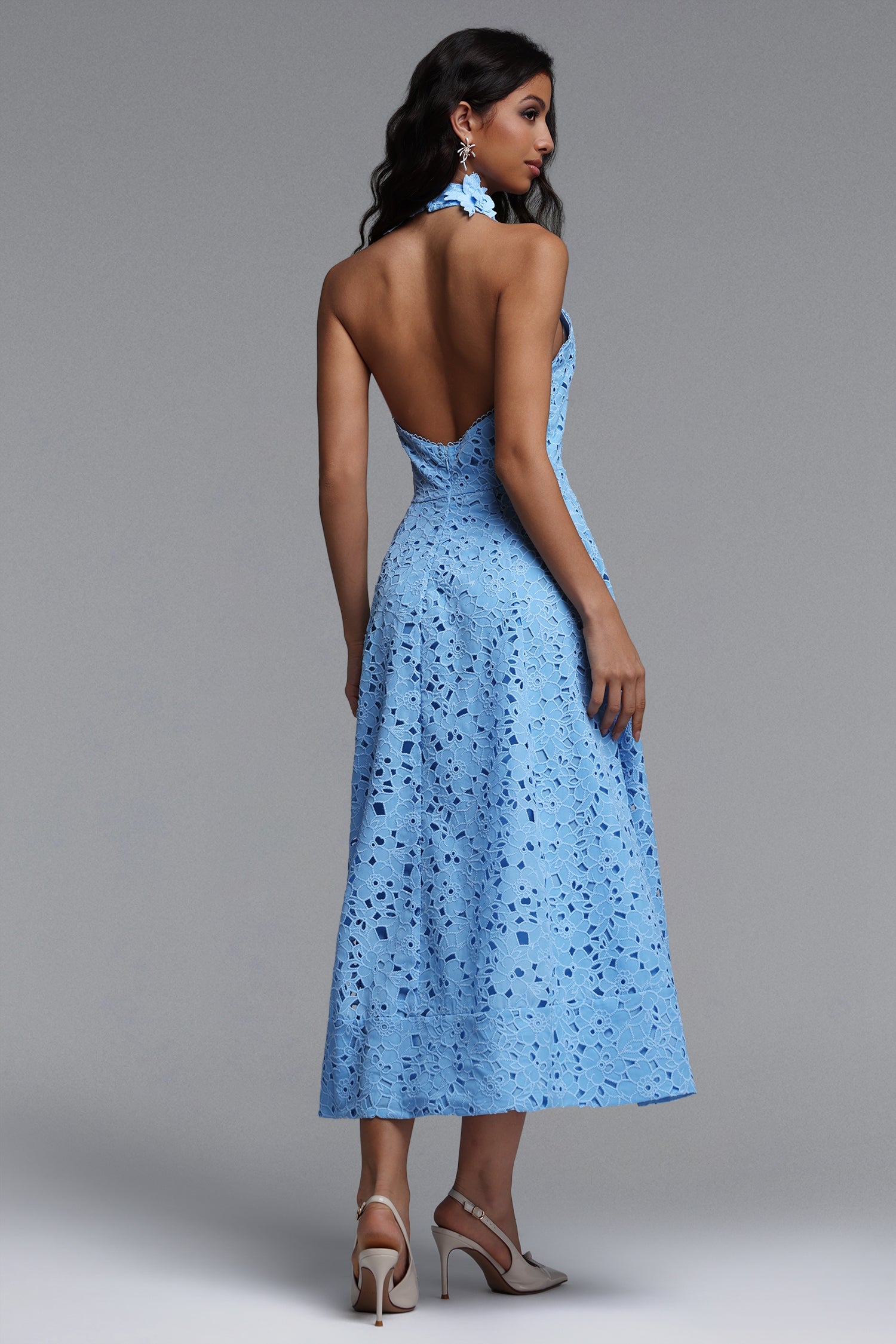 Nuvola Halter Midi Dress C260420035