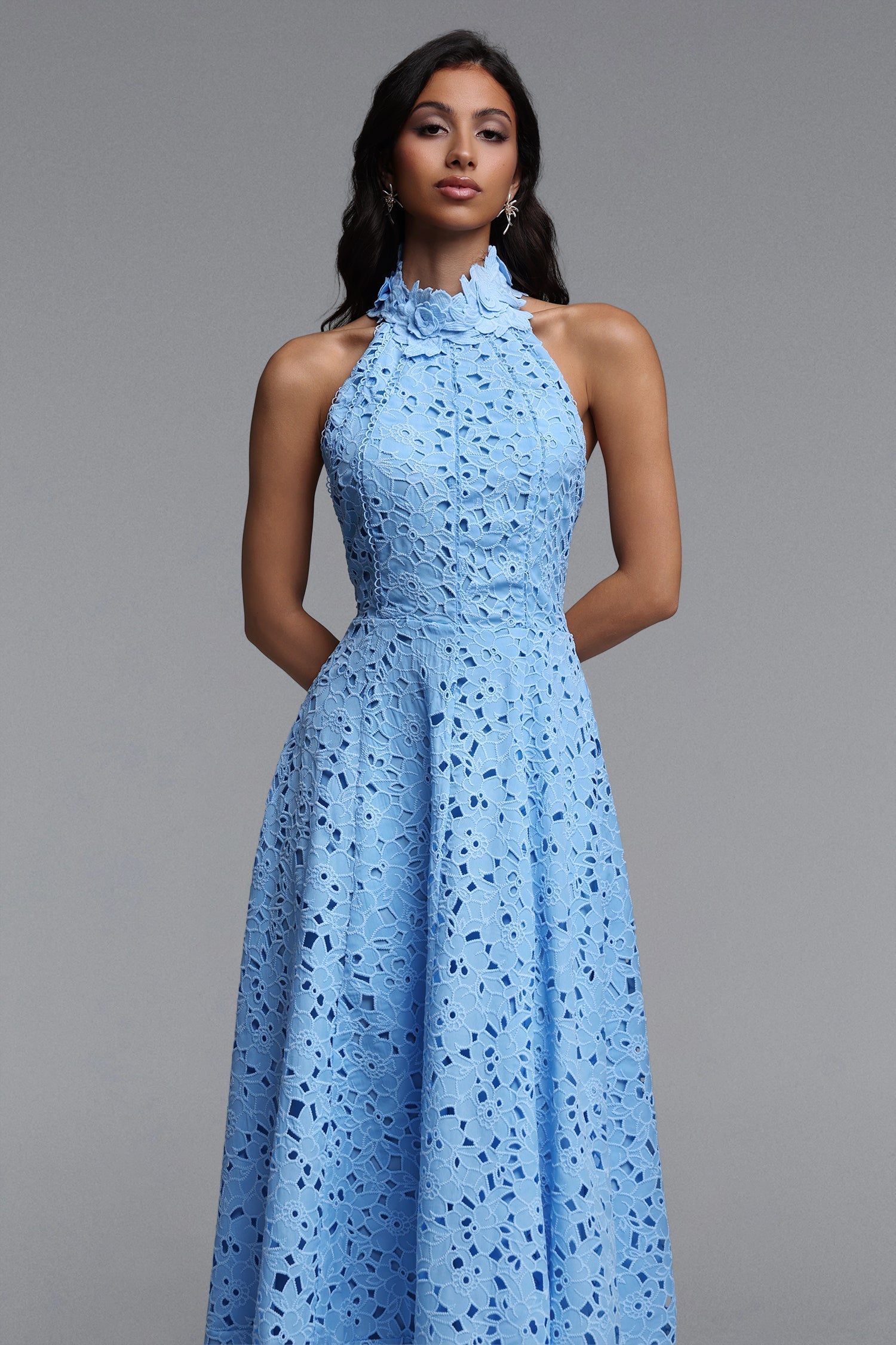 Nuvola Halter Midi Dress C260420035
