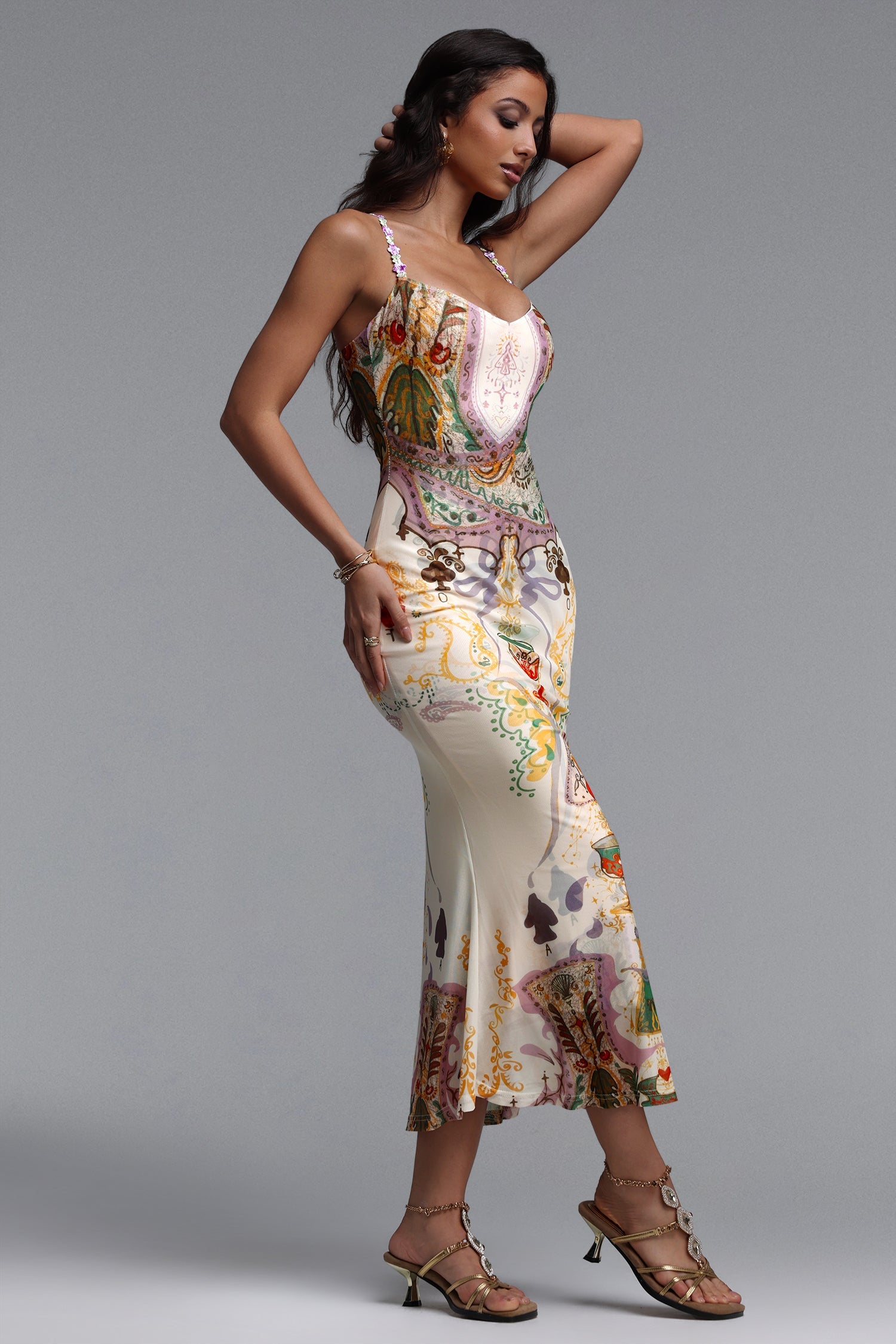 Xapana Resort Contour Sleeveless Mesh Maxi Dress C260500051