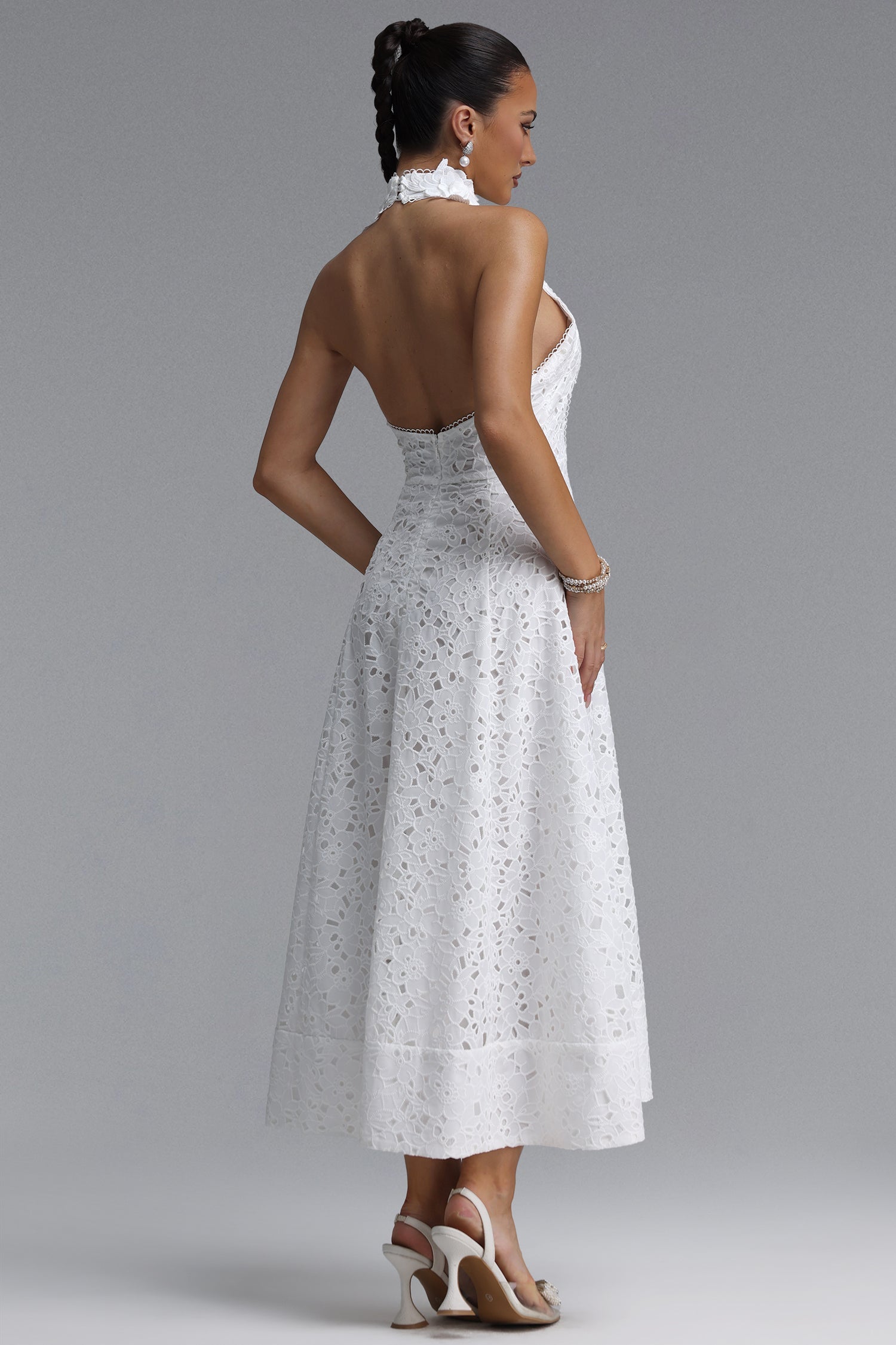 Nuvola Halter Midi Dress C260420098