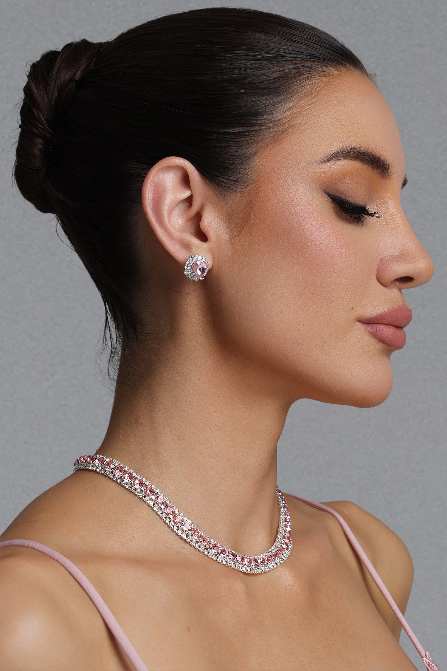 Terlyn Dainty Round Diamond Jewelry Two Piece Set A260600404