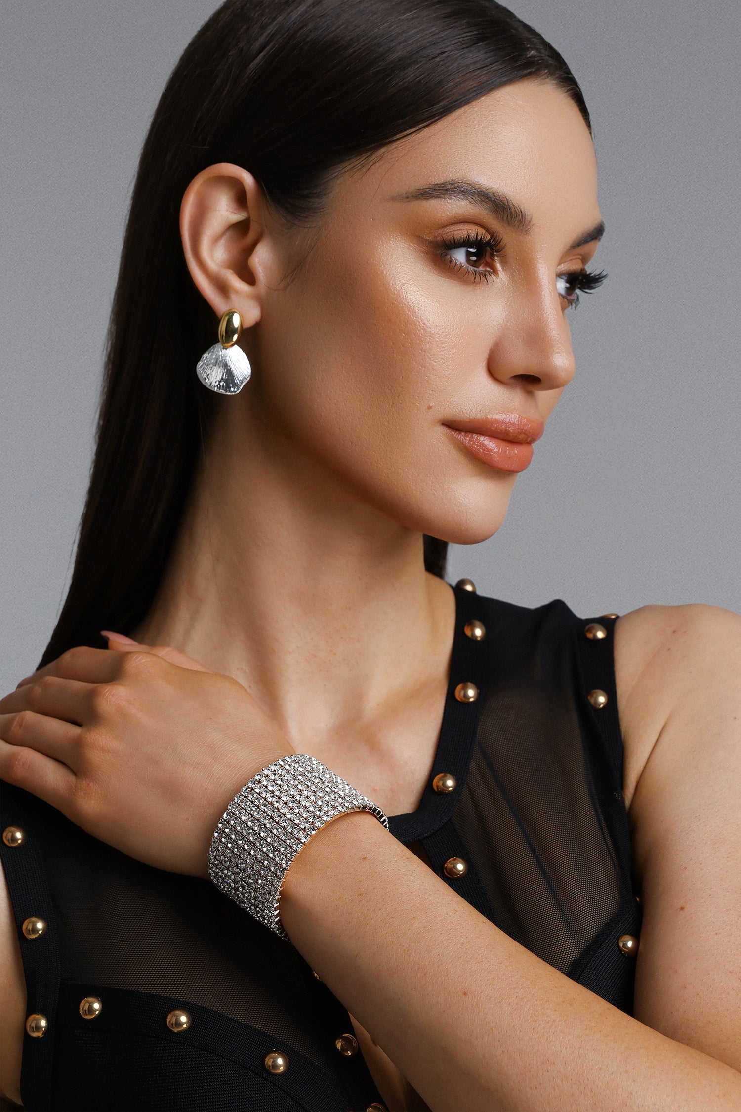 Glenora Full Diamond Wide Band Bangle A260700307