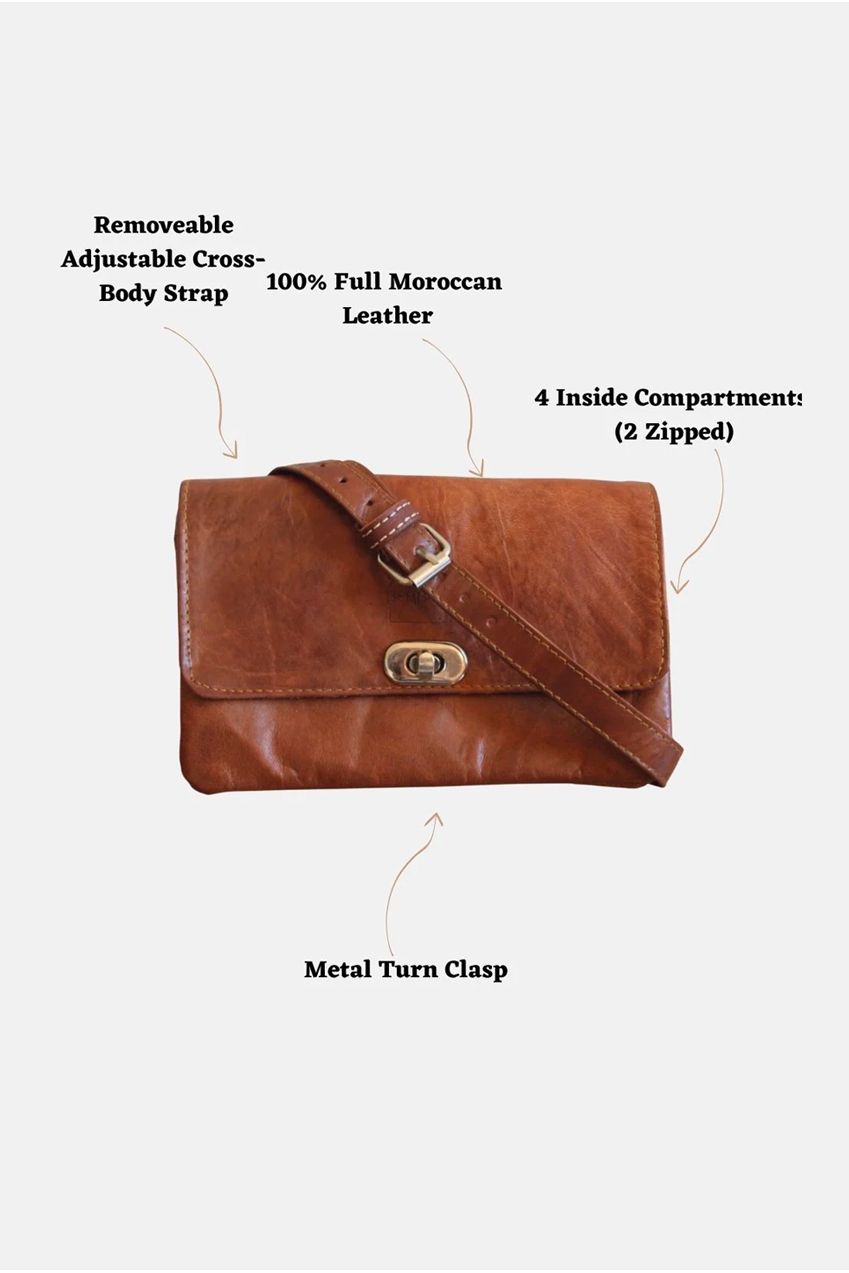 The Kenitra Soft Cross-Body Bag In Tan 2204