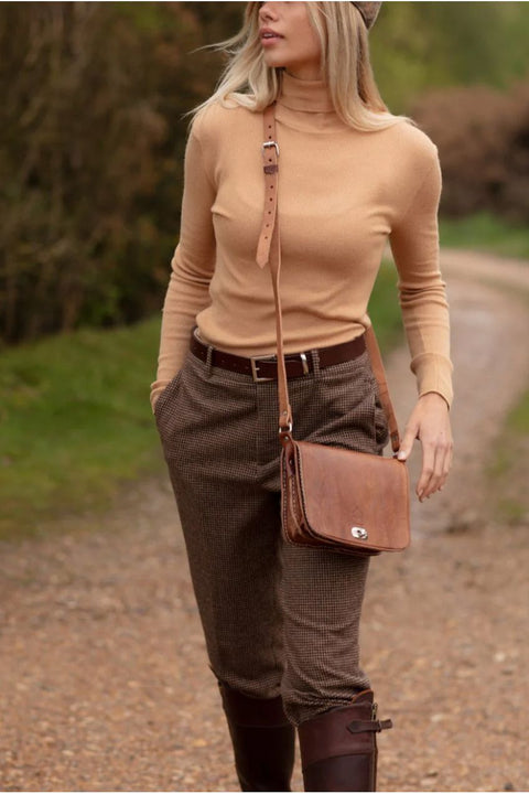 The Kenitra Cross-Body Bag In Tan by Berber Leather