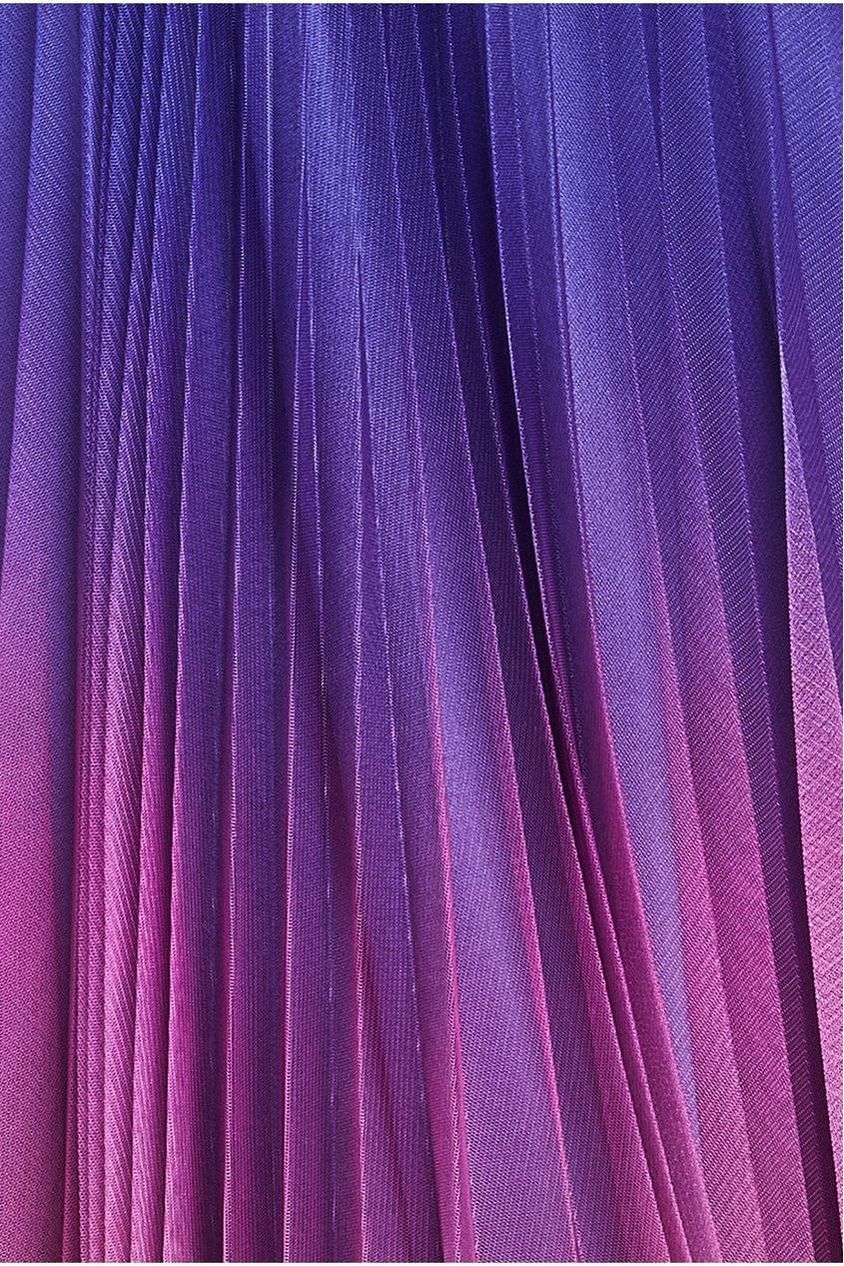 Sleeveless Ombre Pleated Maxi Dress - Navy Ombre DR4172